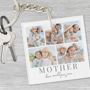 Mother Photo Collage Keychain