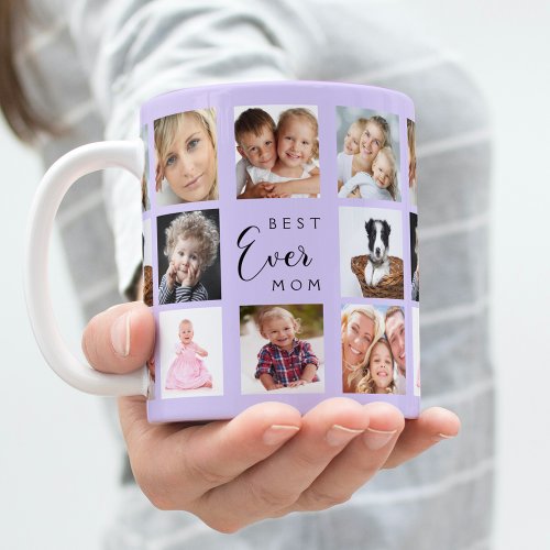 Mother photo collage violet coffee mug