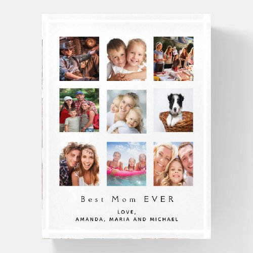 Mother photo family collage paperweight