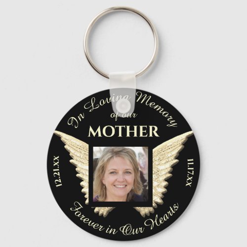 Mother Photo Memorial Keychain