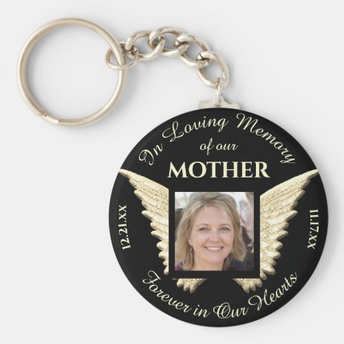 Mother Photo Memorial Keychain