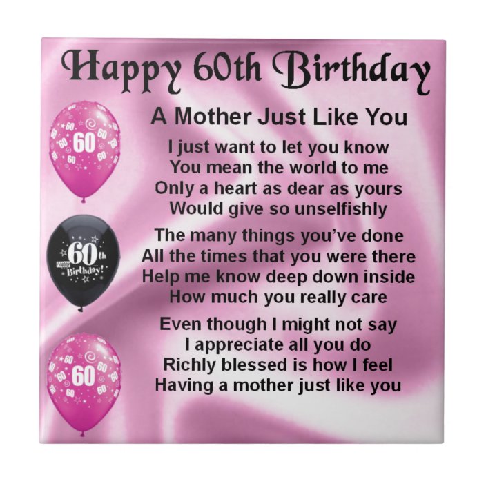 mother 60th birthday
