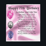 Mother Poem - 70th Birthday Notepad<br><div class="desc">A great gift for a mother on her 70th birthday</div>