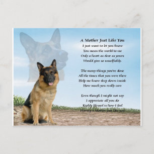 Mother poem - German Shepherd Dog Postcard