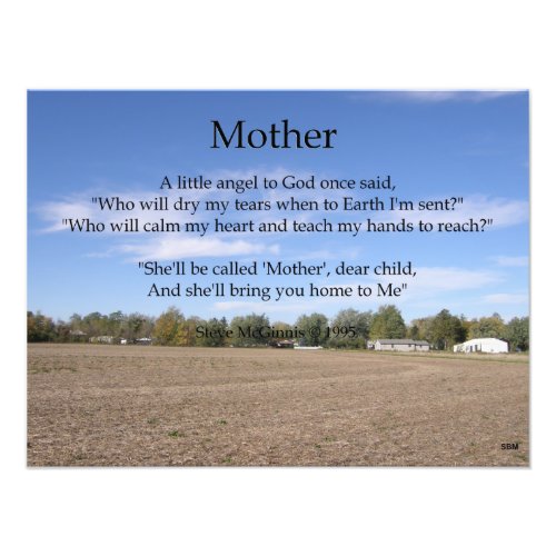 Mother Poem Photo Print