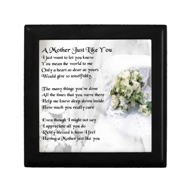 Mother Poem - Wedding Bouquet Design Gift Box (Front)