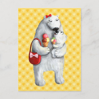 Mother Polar Bear Postcard