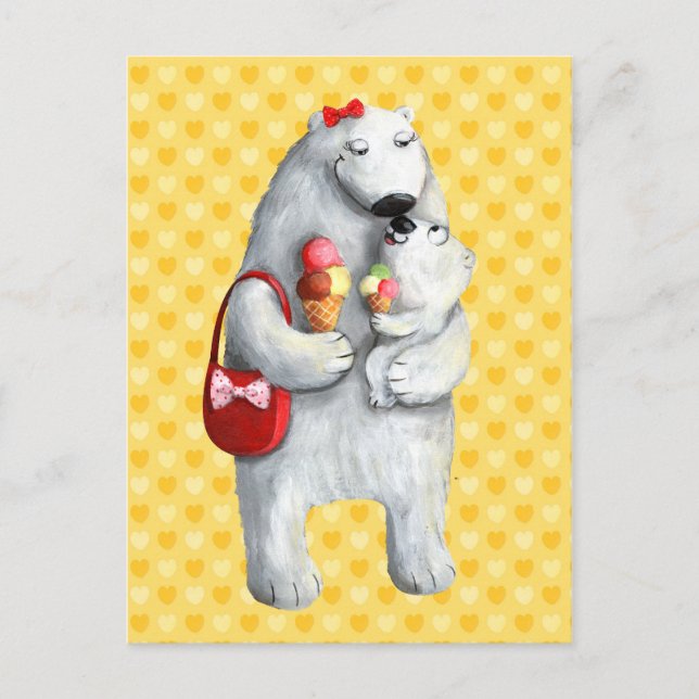 Mother Polar Bear Postcard (Front)