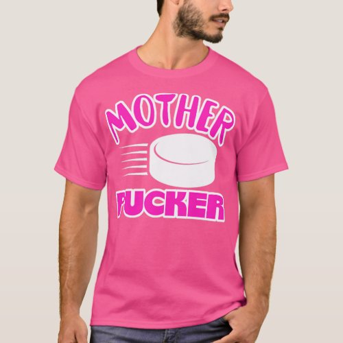 Mother Pucker Funny Hockey Mom Puck Tee Pink 