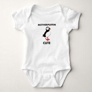 Mother Puffin Cute Baby Oner Bodysuit