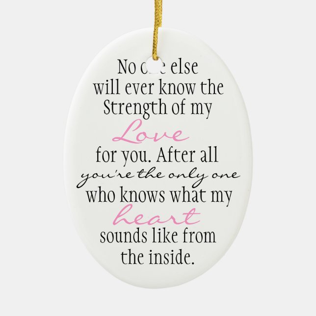 Mother Quote Ceramic Ornament (Front)