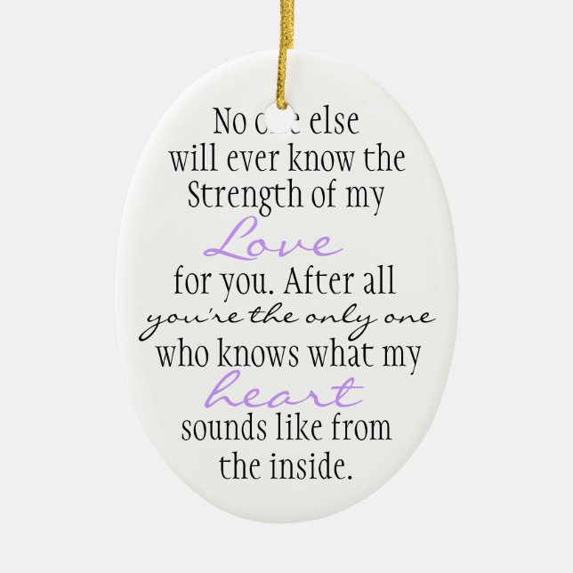 Mother Quote Ceramic Ornament (Front)