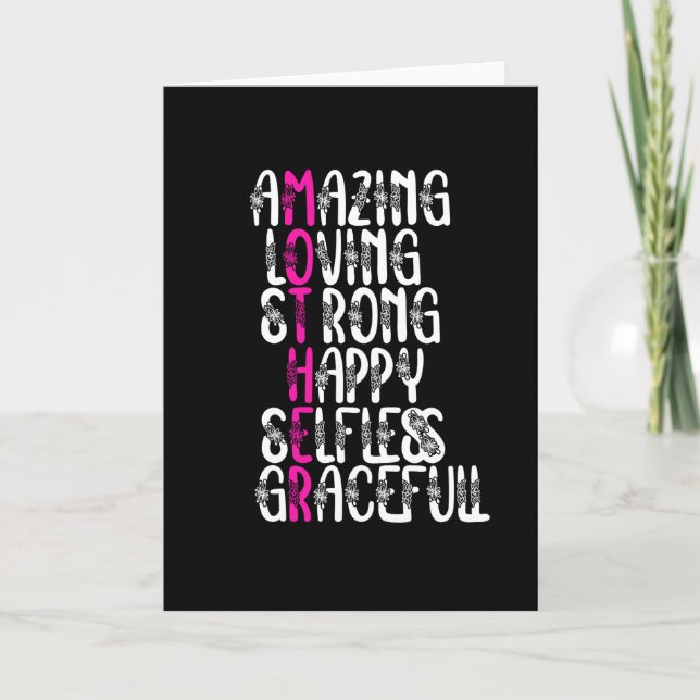 Mother quotes : Lovely Words | Mother's Day Design Card (Front)