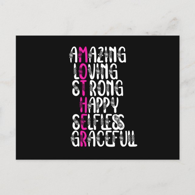 Mother quotes : Lovely Words | Mother's Day Design Postcard (Front)