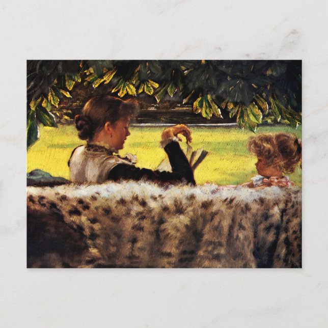 Mother Reading to Her Little Girl Postcard (Front)
