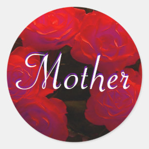 Mother Red Roses Sticker