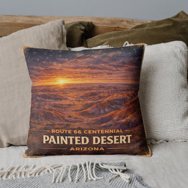 Mother Road Centennial Painted Desert Twilight Throw Pillow (Creator Uploaded)