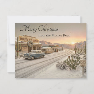Mother Road Christmas Desert Holiday Greetings Card