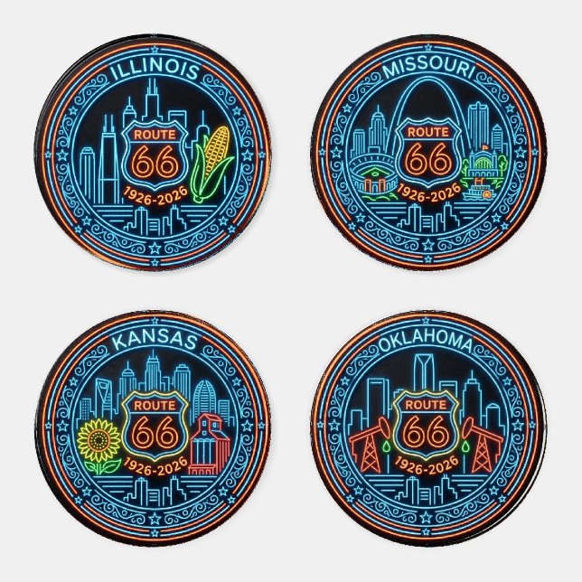 Mother Road Eastern States Set Coaster Set (Set)