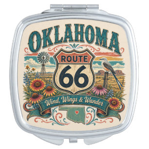 Mother Road Makeup Check Oklahoma Compact Mirror