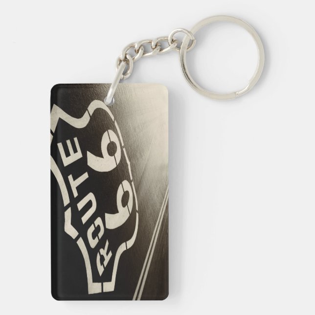 Mother Road, Route 66 Keychain (Back)