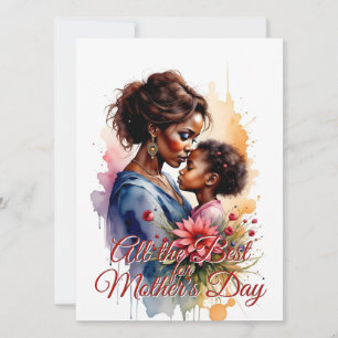 Mother’s Day African Watercolor Love Art