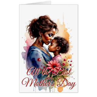 Mother’s Day African Watercolor Love Art Card