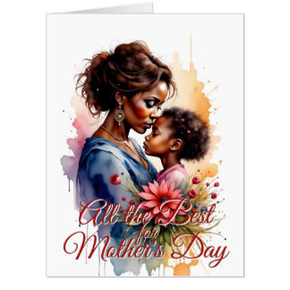 Mother’s Day African Watercolor Love Art Card