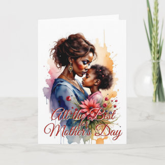 Mother’s Day African Watercolor Love Art Card