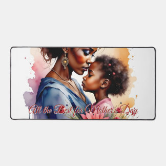 Mother’s Day African Watercolor Love Art Desk Mat
