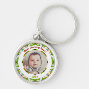 Mother’s Day Best Mommy Ever Baby Kids Photo Gift Keychain