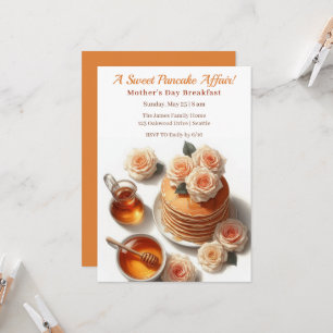 Mother’s Day Breakfast Invitation - Pancakes Roses