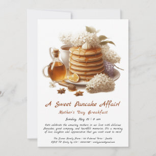 Mother’s Day Breakfast – Pancakes & lilac Invitation