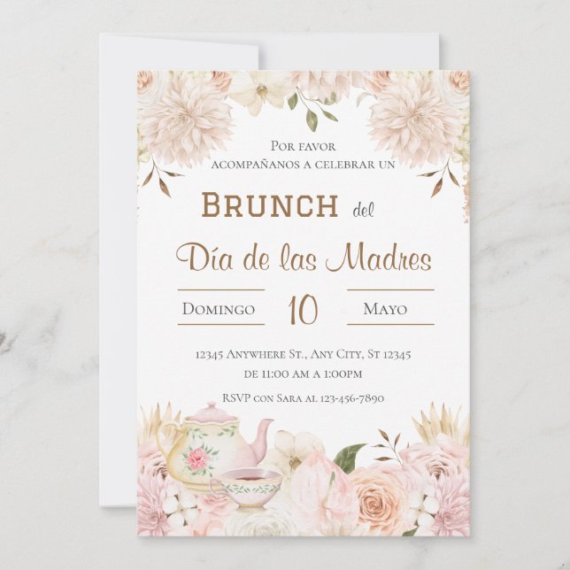 Mother´s Day Brunch Invitation (Front)