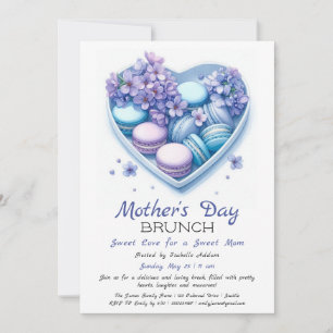 Mother’s Day Brunch Invitation Heart Macaron
