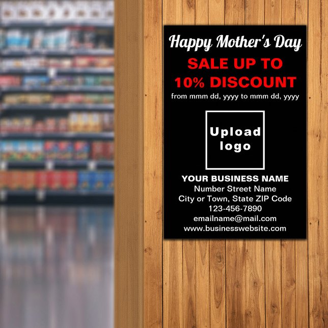 Mother’s Day Business Sale Black Poster (Creator Uploaded)