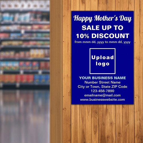 Mothers Day Business Sale Blue Poster