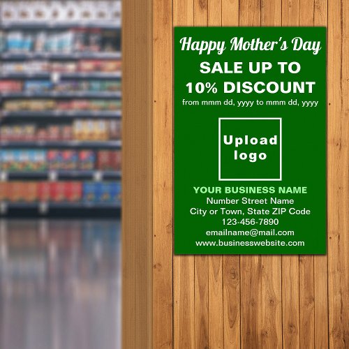 Mothers Day Business Sale Green Poster