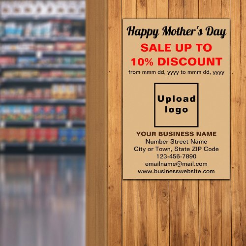 Mothers Day Business Sale Light Brown Poster