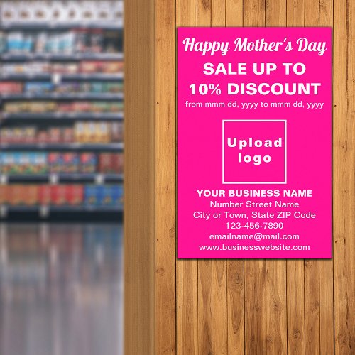 Mothers Day Business Sale Pink Poster