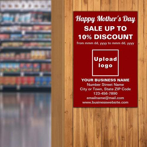 Mothers Day Business Sale Red Poster