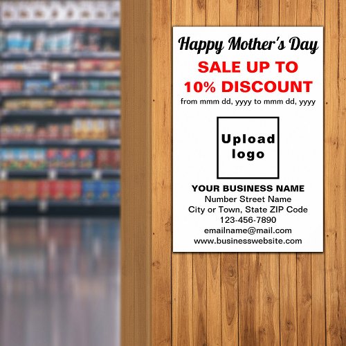 Mothers Day Business Sale White Poster