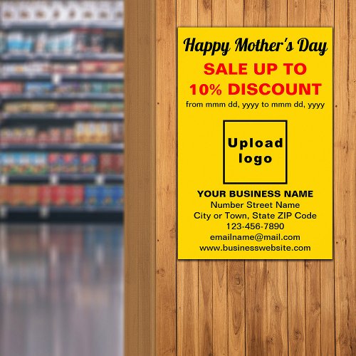 Mothers Day Business Sale Yellow Poster