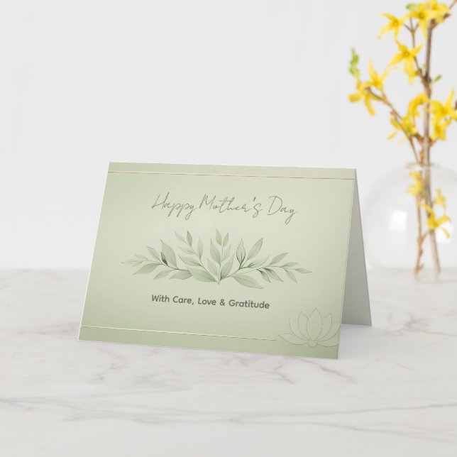 Mother’s Day Card for Acupuncture Clinic Clients   (Yellow Flower)