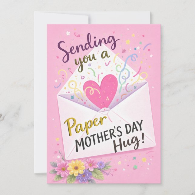 Mother’s Day Card, Paper Hug Card (Front)