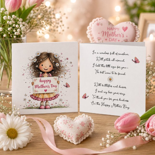 Mother’s Day Card with Child Illustration  (Creator Uploaded)