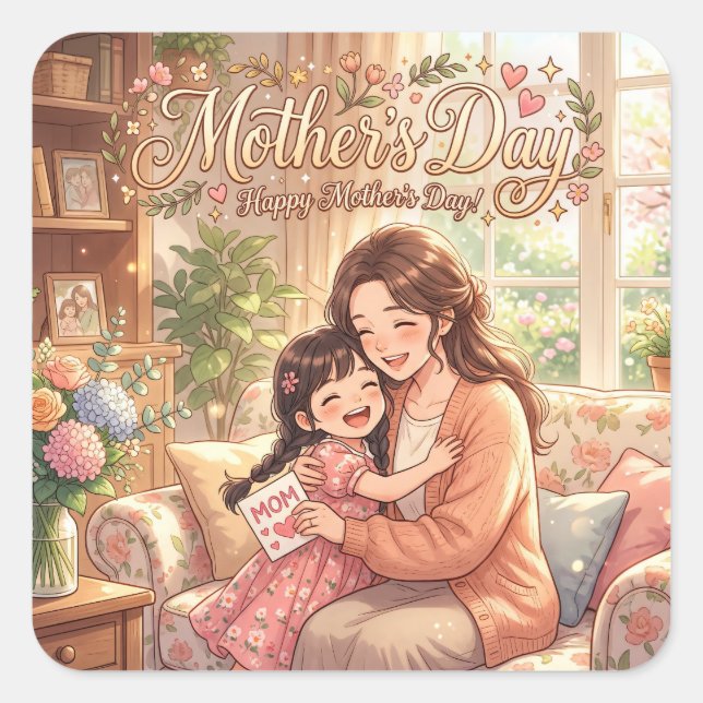 Mother’s Day Cozy Hug Sticker (Front)