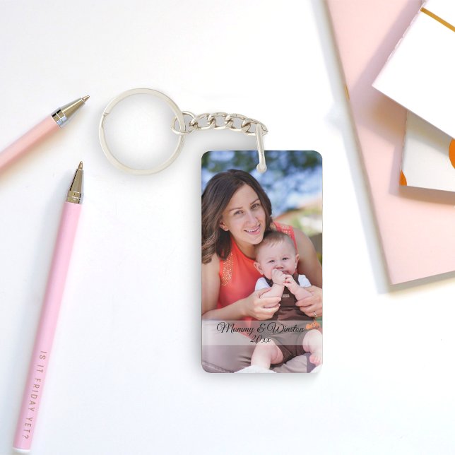 Mother’s Day Custom Photo & Text Keychain (Creator Uploaded)
