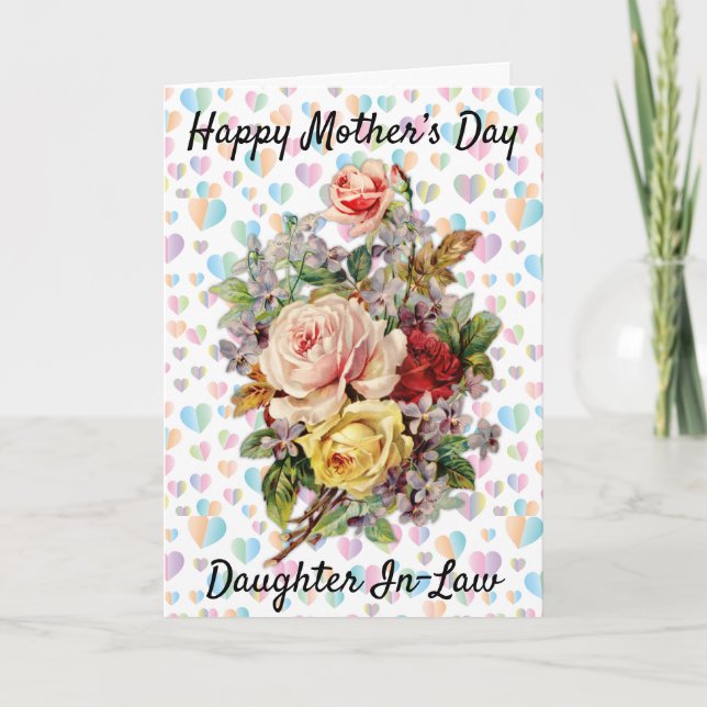 Mother’s Day Design Floral Elegant Greeting Card (Front)
