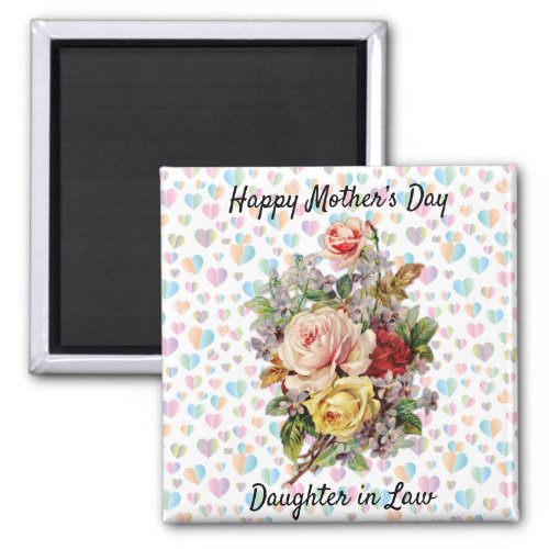 Mothers Day Design Floral Elegant Magnet